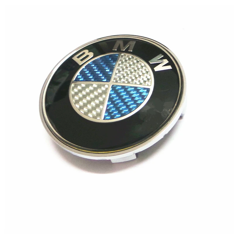68mm BMW Emblem Logo Badge Carbon Hub Wheel Rim Center Cap