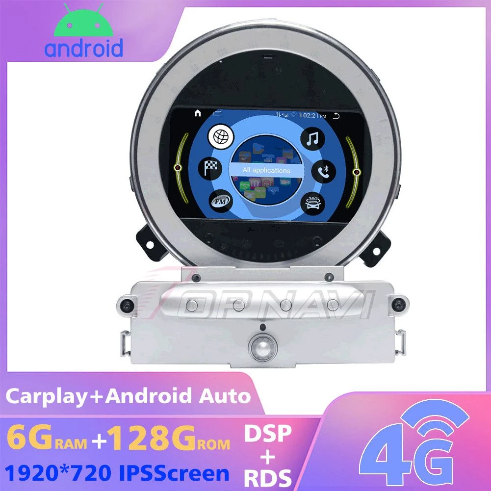 8 Core New Car Video Stereo Player Android Car Audio Video System for BMW Mini Cooper R56 2007 – 2010 with WiFi Carpaly