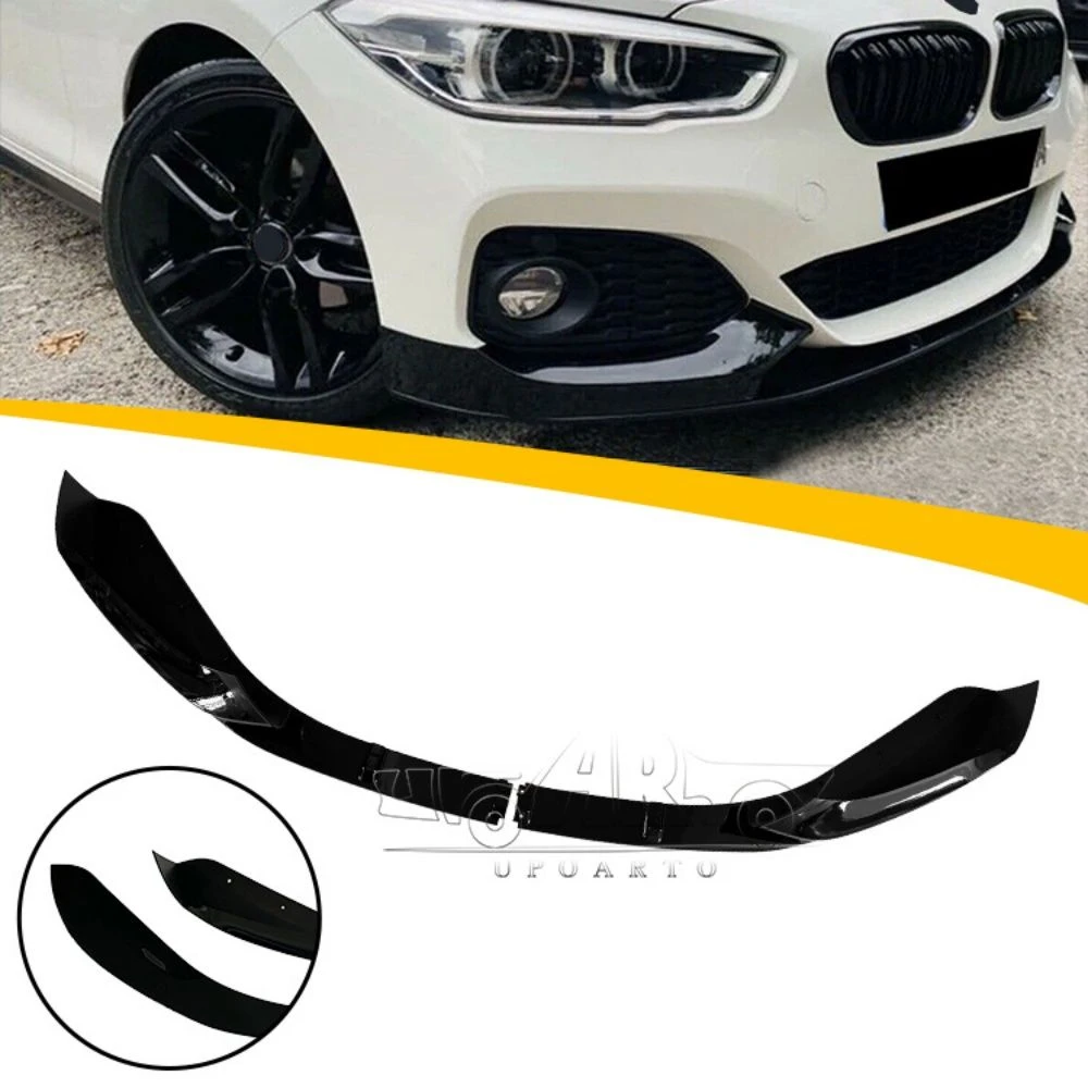 ABS Plastic Carbon Fiber MP Style Front Splitter Lip Spoiler for BMW 1 Series F20 F21 M Sport 2015-2018