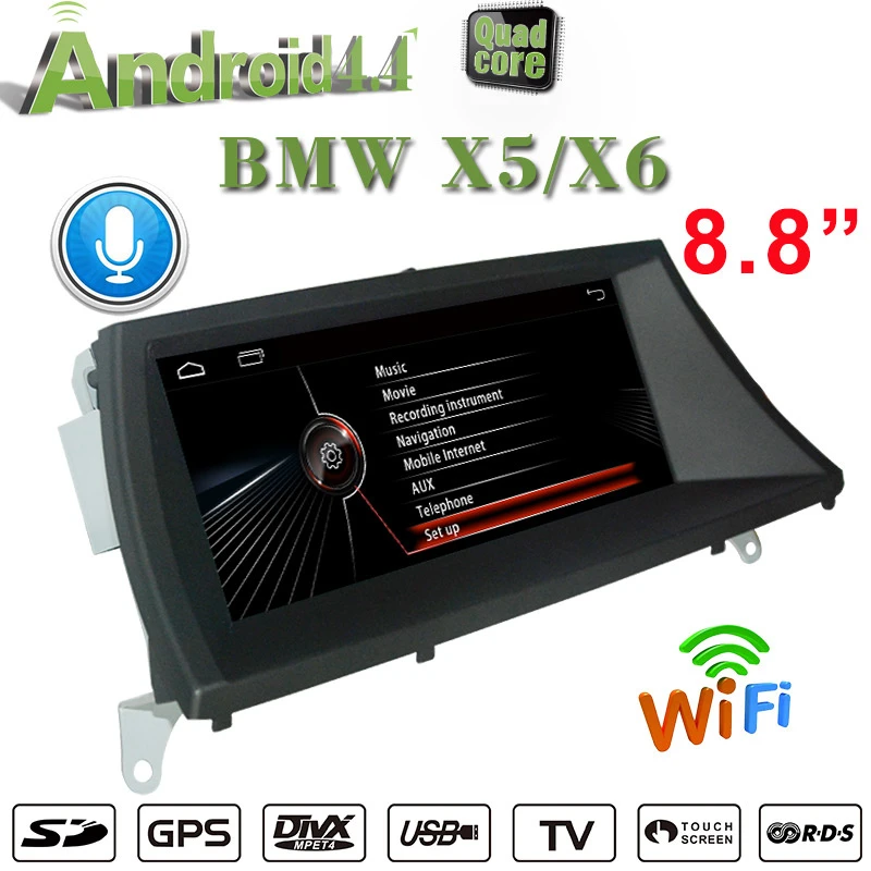 Anti-Glare 8.8″Carplay Android7.1for BMW X5 BMW X6 Touch Screen Car DVD Players OBD DAB+2+16g