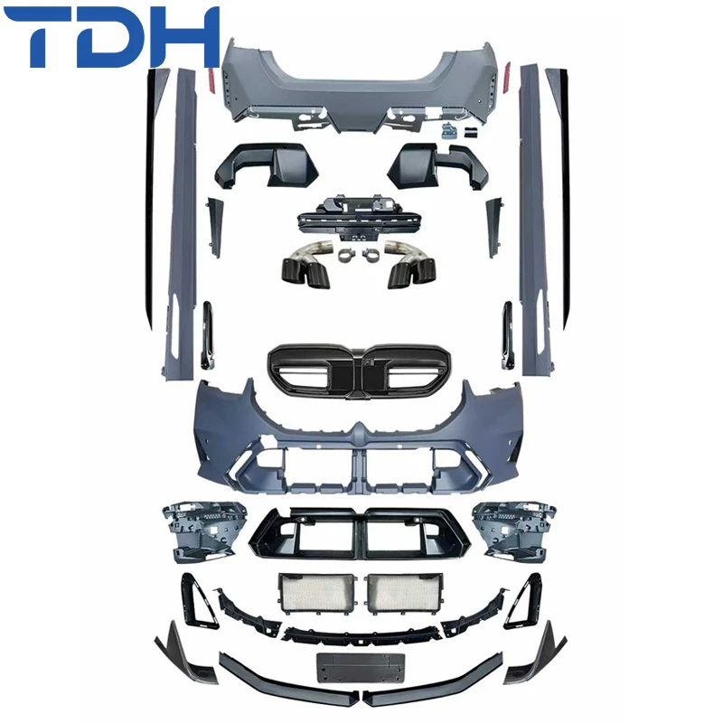 Car Accessories PP Bumper for 2023+ BMW 5 Series G60 G68 Upgrade to M5 Primer Front Bumper Rear Bumper with Side Skirts