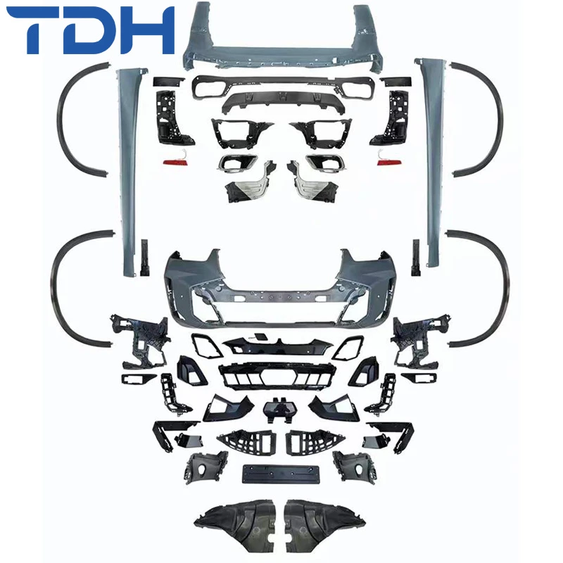 Car PP Bumper for 2024 BMW X5 G05 Lci Upgrated to M-Tech Front Bumper Rear Bumper with Fender Flares Side Skirts