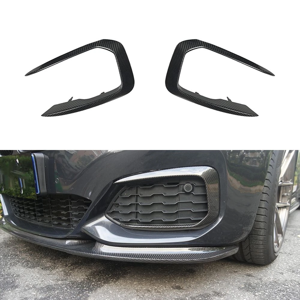 Carbon Fiber Front Bumper Decorations for 2016-2018 BMW 1 Series F20 M140I M-Tech