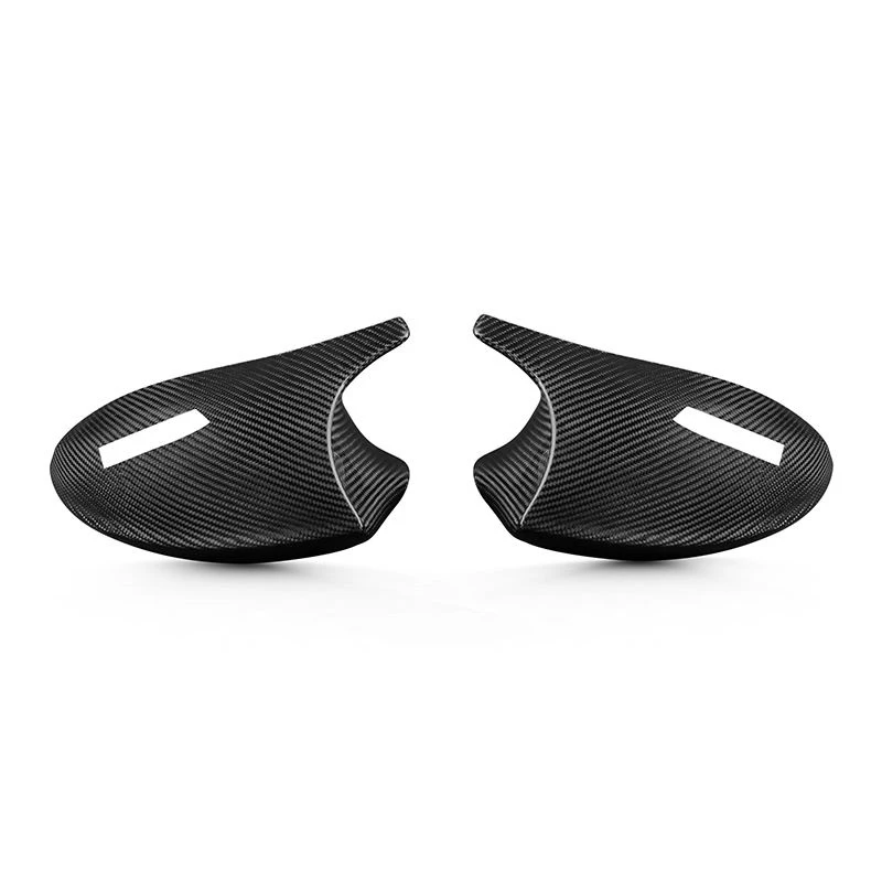 Dry Carbon Fiber Bull Horn Style Replacement Side Mirror Cover for BMW 3 Series 4-Door E90 2005-2008