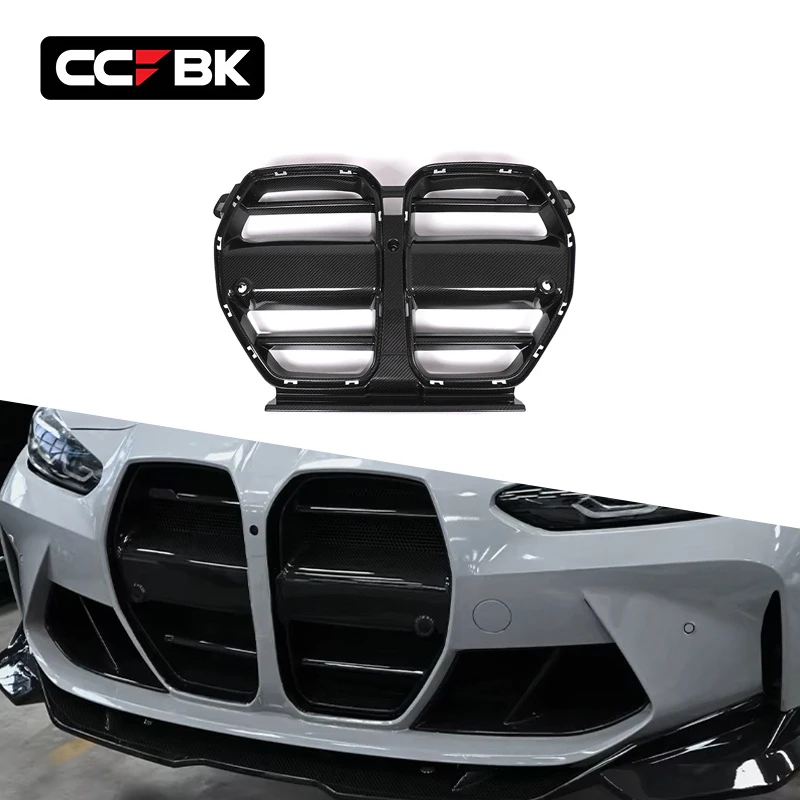 Dry Carbon Fiber St Style Front Bumper Kidney Mesh Grills Grille Radiator for BMW G8X G80 G81 M3 G82 G83 M4 Competition CS 2020-2026 2021 2022 2023 2024 2025