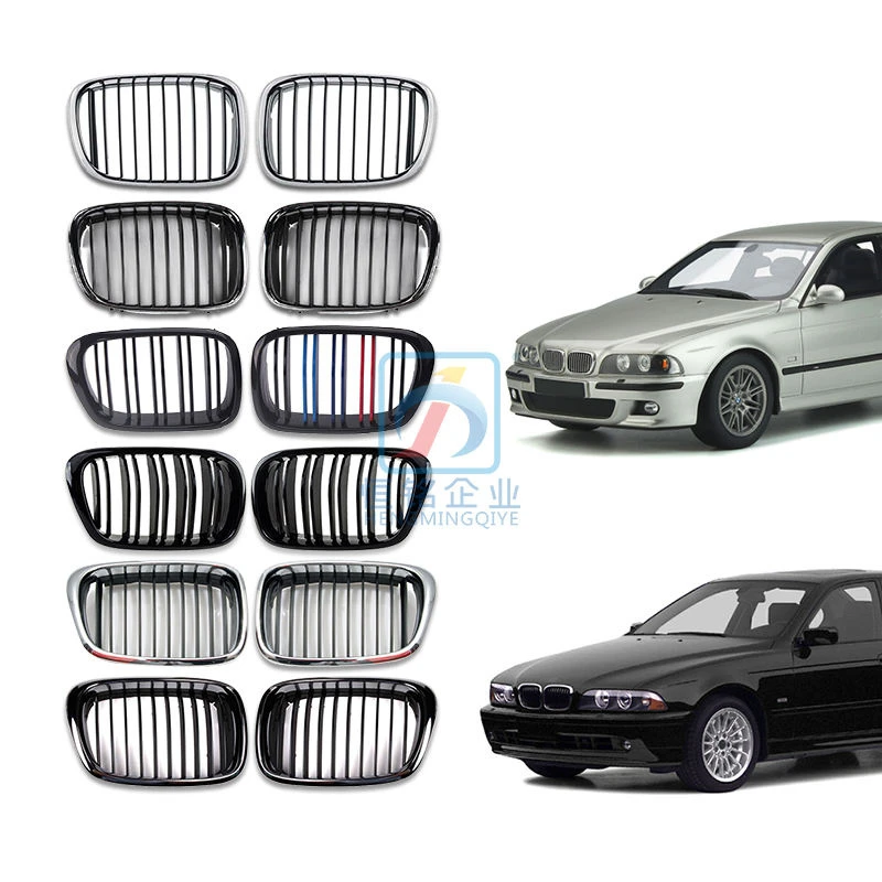E39 Front Grills for BMW 5 Series E39 1995-2003 Gloss Black Kidney 540I Car Grilles Front Grilles 51138159315
