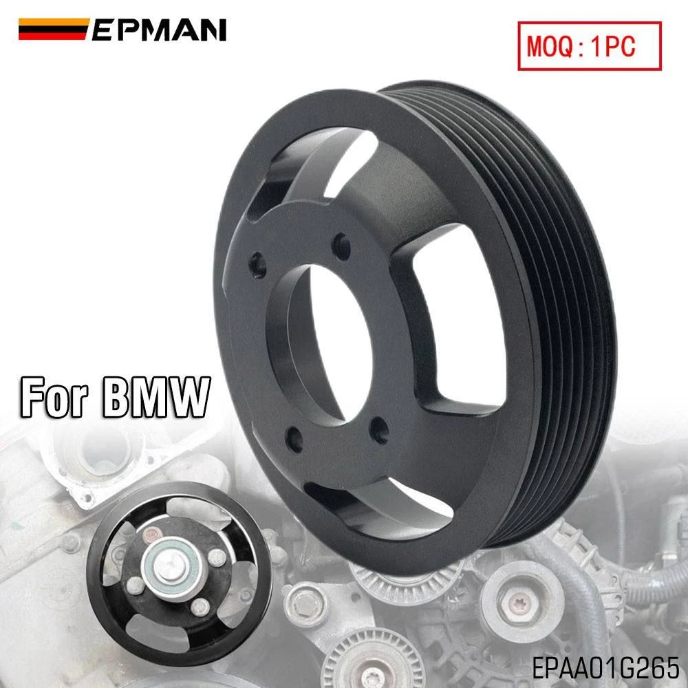 Epman Aluminum Water Pump Pulley for BMW M52tu/M54 Engines Direct Fit for E46/E39/E60/E83/E53/Z3/Z4 Epaa01g265
