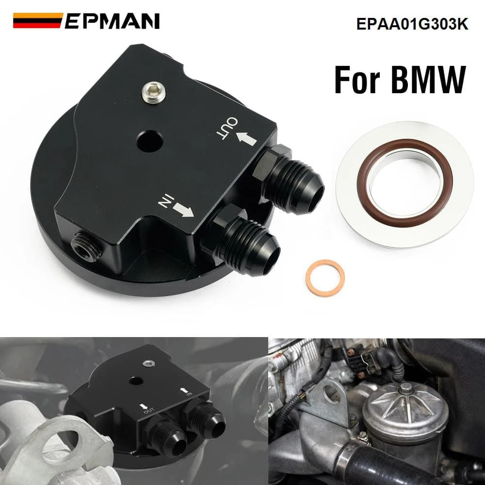 Epman Engine Oli Cooler Adapter for BMW E36 M3 E34 M50 S50 S52 S54 Cylinder Engines Oil Cooler Epaa01g303K