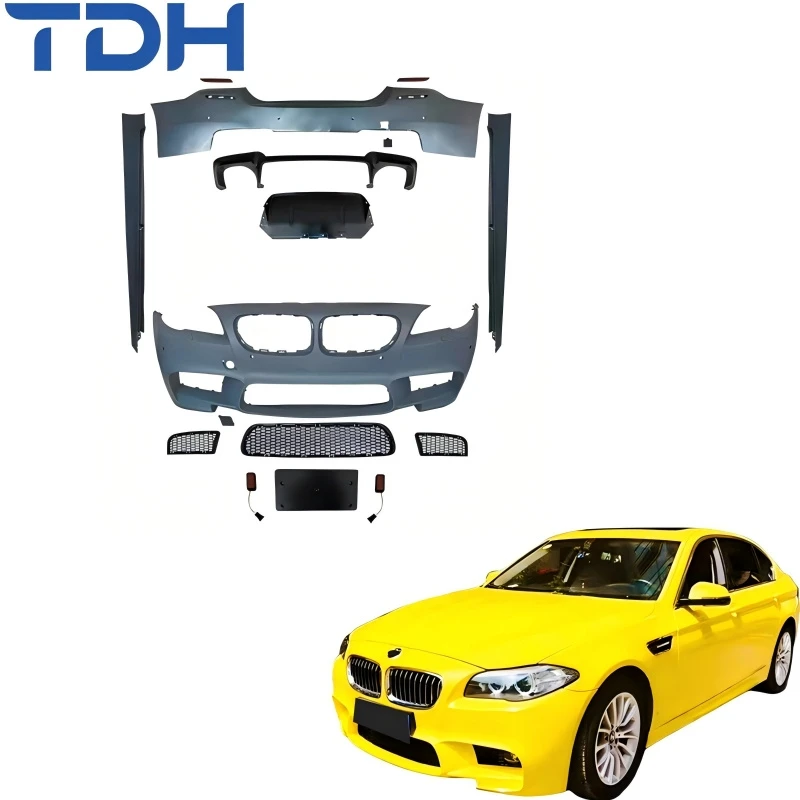 High-End Car Bumper for 2010-2017 BMW F10 Facelift to M5 Bumper with Side Skirts