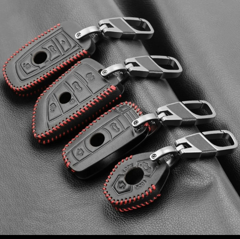 Leather Car Key Case Cover for BMW 520 525 F30 F10 F18 118I 320I 1 2 3 4 5 6 7 Series X1 X3 X4 X5 X6 M3 M4 M5 F11 F20 F25 F26