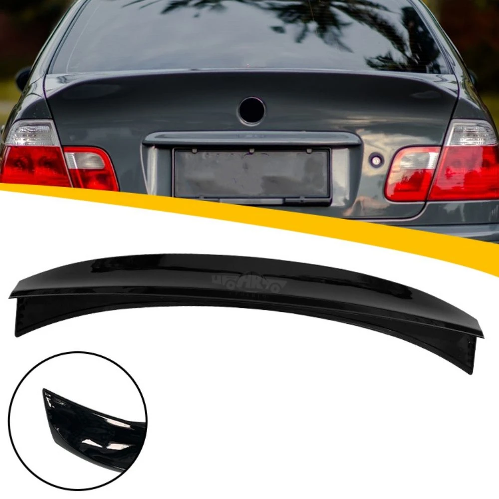 Sample Customization Plastic Gloss Black Car Spoiler CSL Style for BMW 3 Series E46 4-Door Sedan 1998-2006