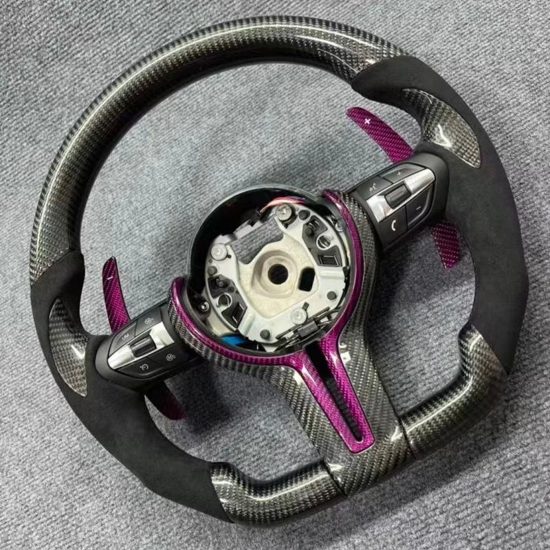Wholesale for BMW Old Upgrade New F10 F30 F20 F45 M5 M6 M7 F07 F52 E60 E90 E71 E72 X3 X5 Leather Carbon Fiber Steering Wheel